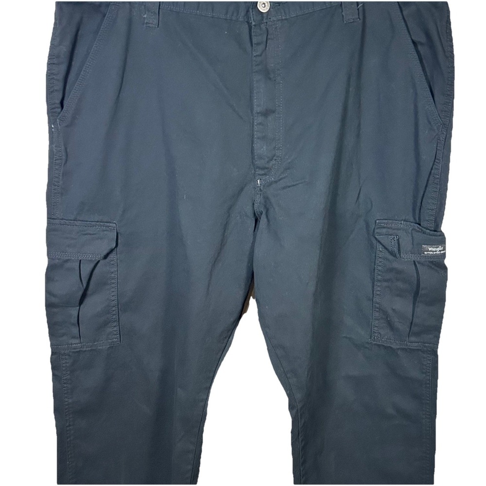 Wrangler Mens Cargo Pants Black Size 40x32 Straight 100% Cotton - Picture 3 of 10